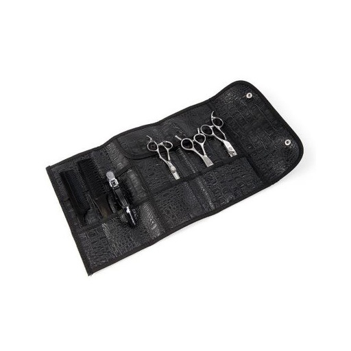 [0151008] MULTI TOLL ROLL ESTUCHE NEGRO MATE COCODRILO DECORACION