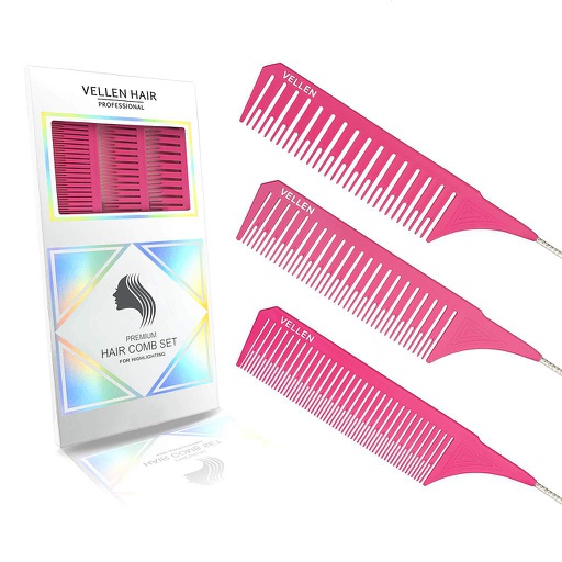 [024589670560] Set Peines Vellen Hair &quot;Premium Tail Comb&quot;