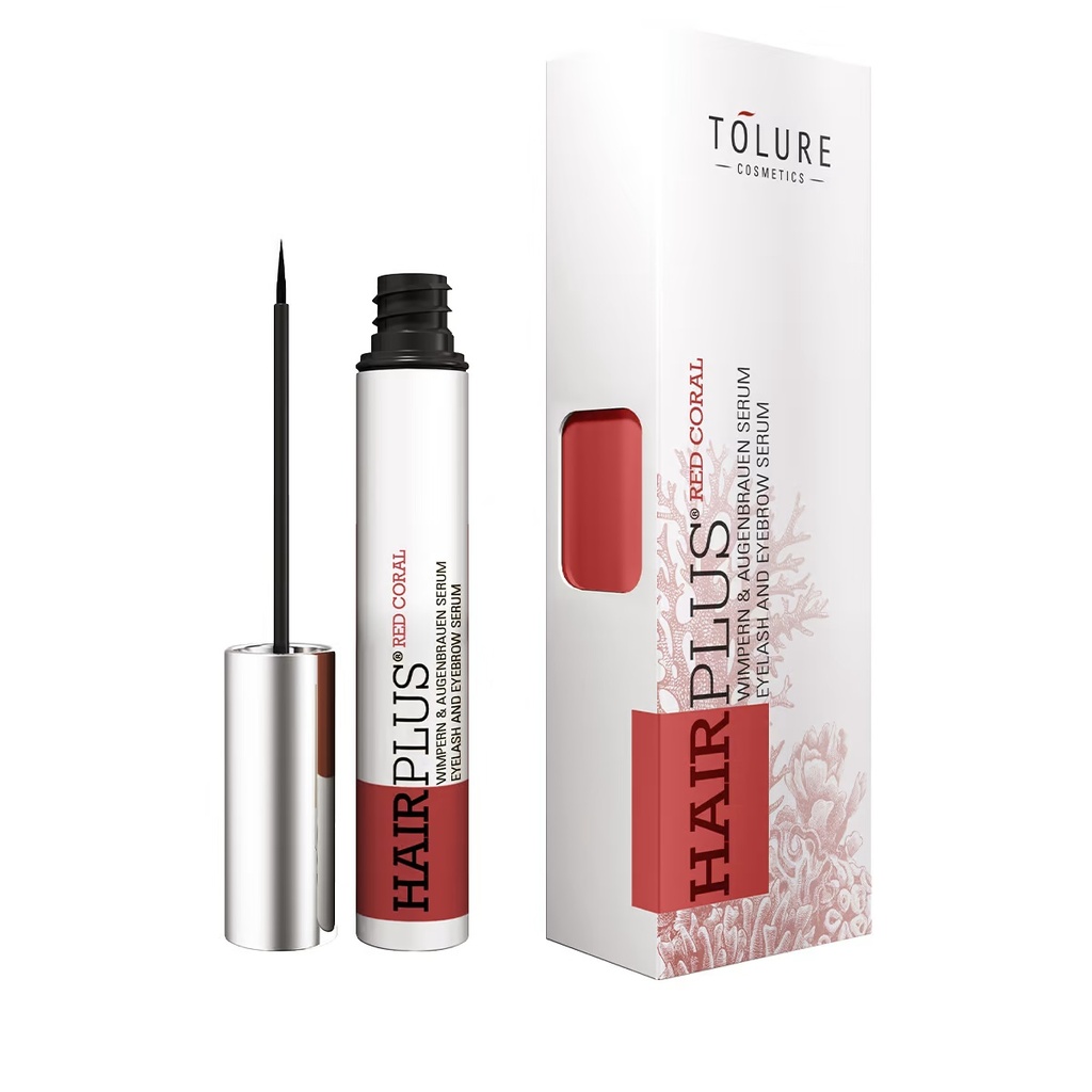 HairPlus Coral Rojo Natural Fluido de Crecimiento de Pestañas y Cejas 3 ml