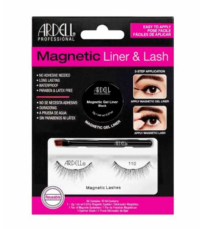 ARDELL MAGNETIC MEGAHOLD LIQUID LINER &amp; LASH 110 (pestañas en banda magnéticas con adhesivo)