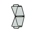 SIBEL Espejo de Mano Peluquería Doble Negro